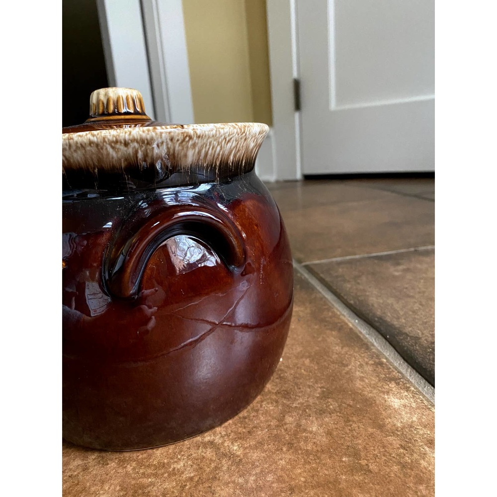 Brown Vintage Cooking Pot or Candy Jar with Lid - Picture 4 of 8